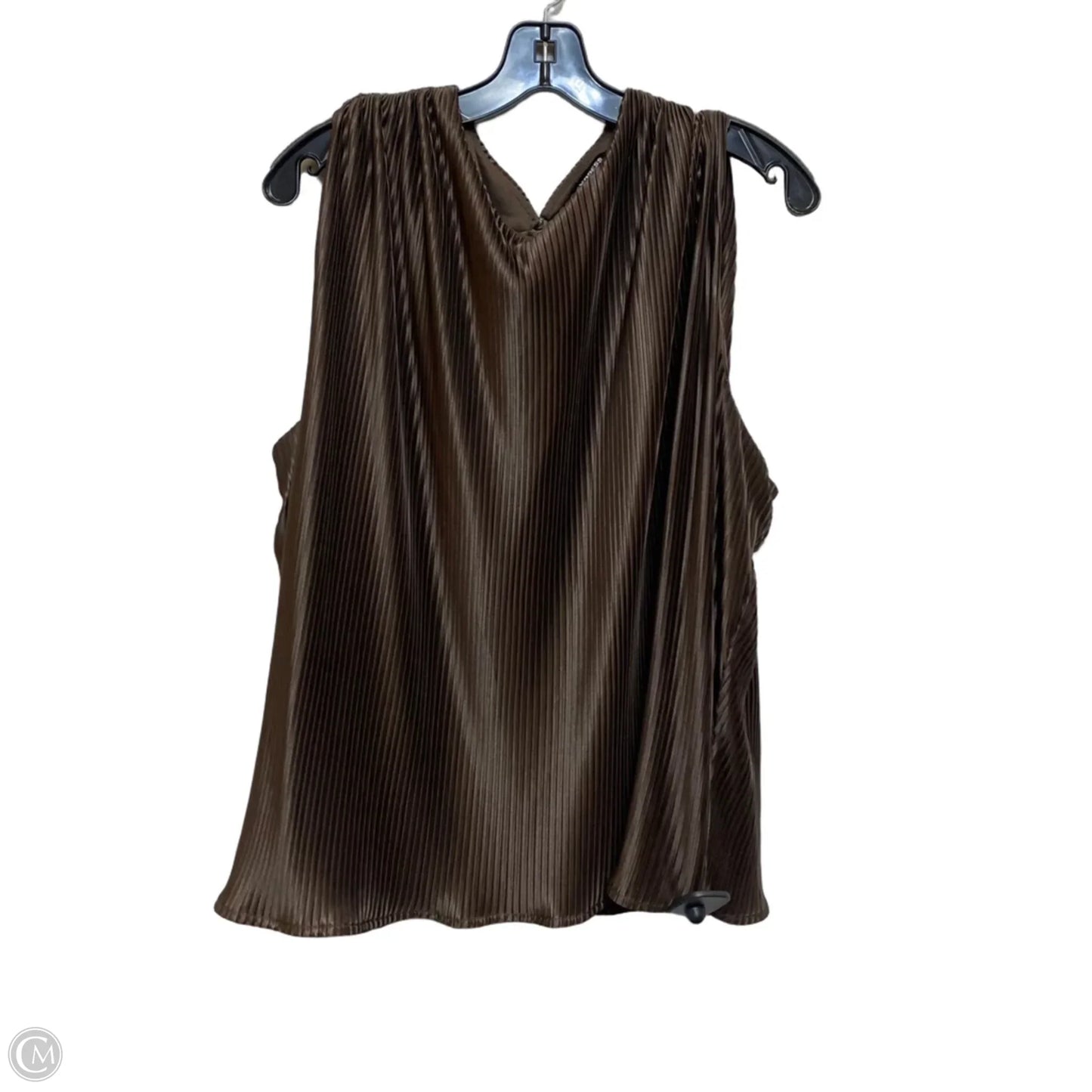 Top Sleeveless By Express In Brown, Size: Xl