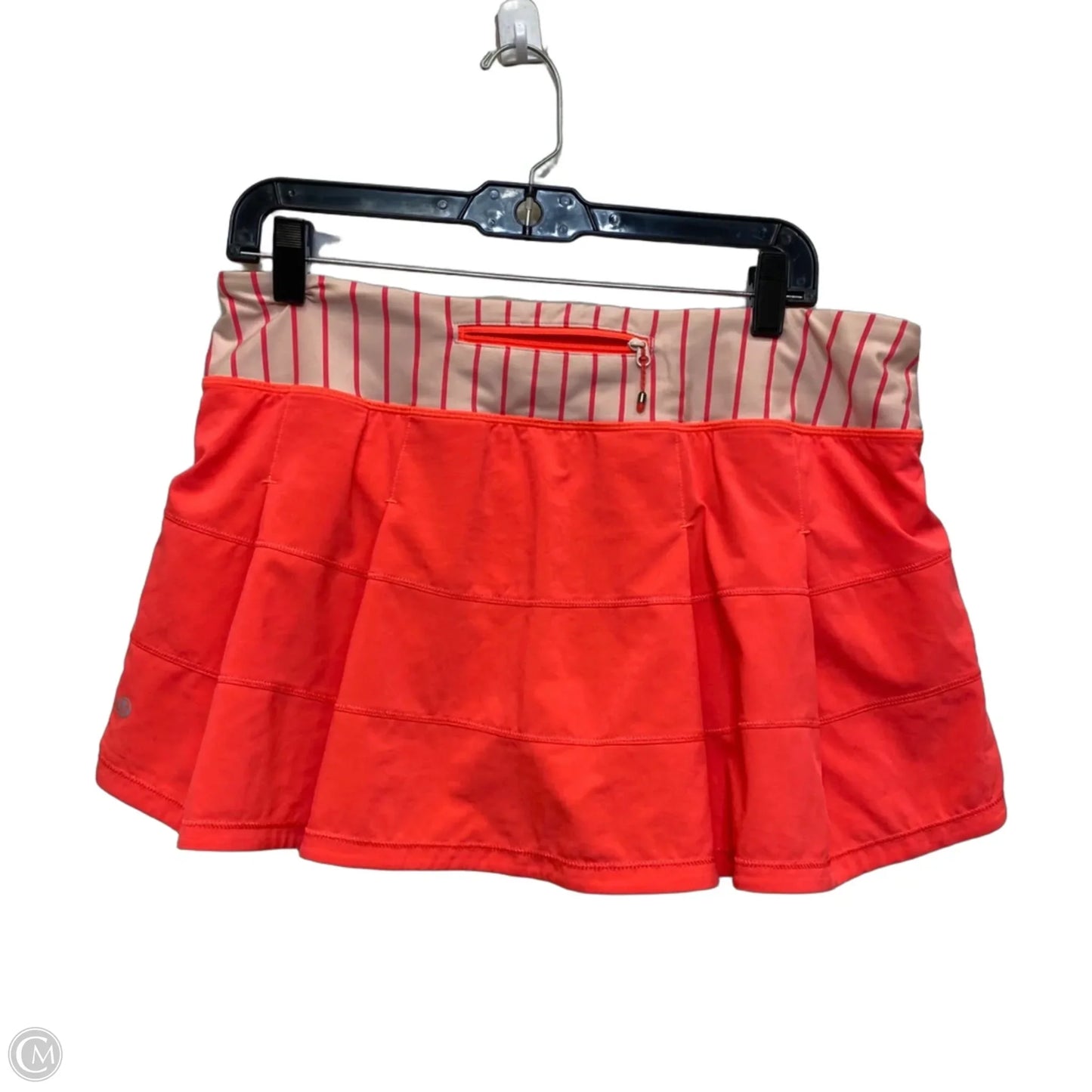 Athletic Skort Designer By Lululemon In Orange, Size: M