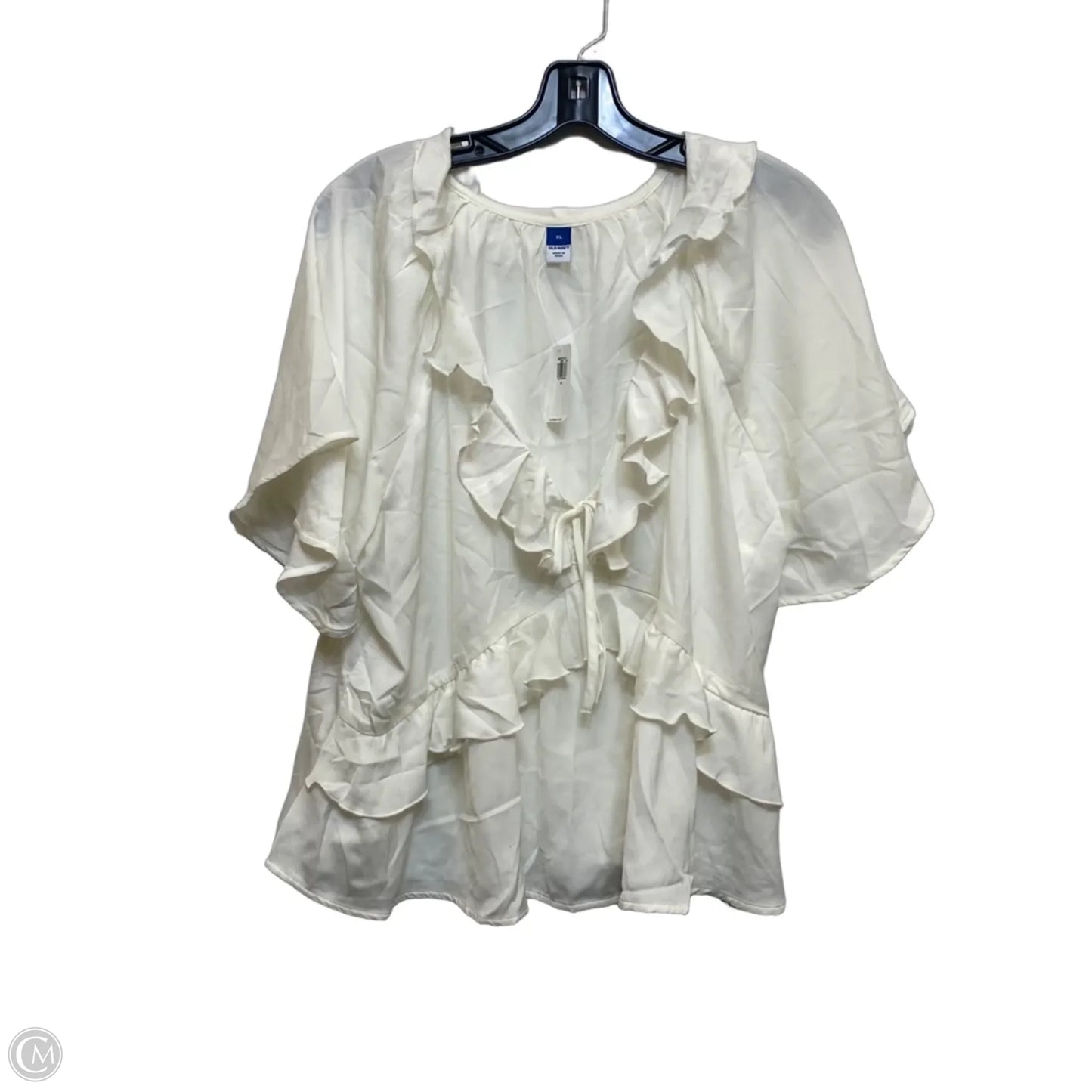 Top Short Sleeve By Old Navy In White, Size: Xl