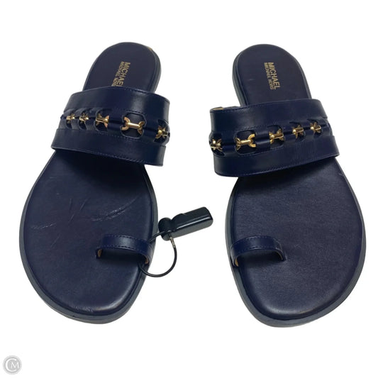 Sandals Flats By Michael By Michael Kors In Blue, Size: 10