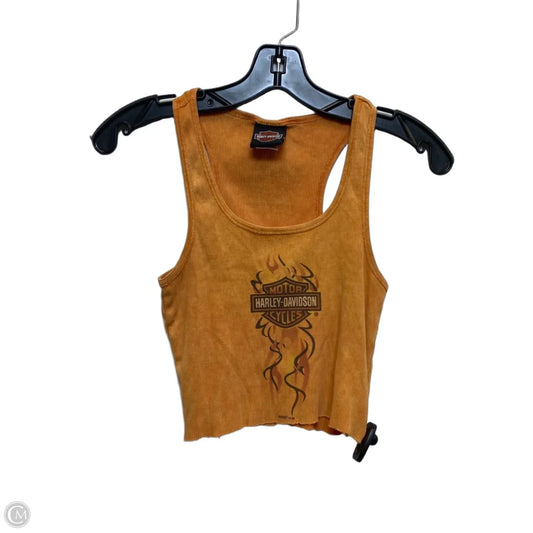 Top Sleeveless By Harley Davidson In Orange, Size: M