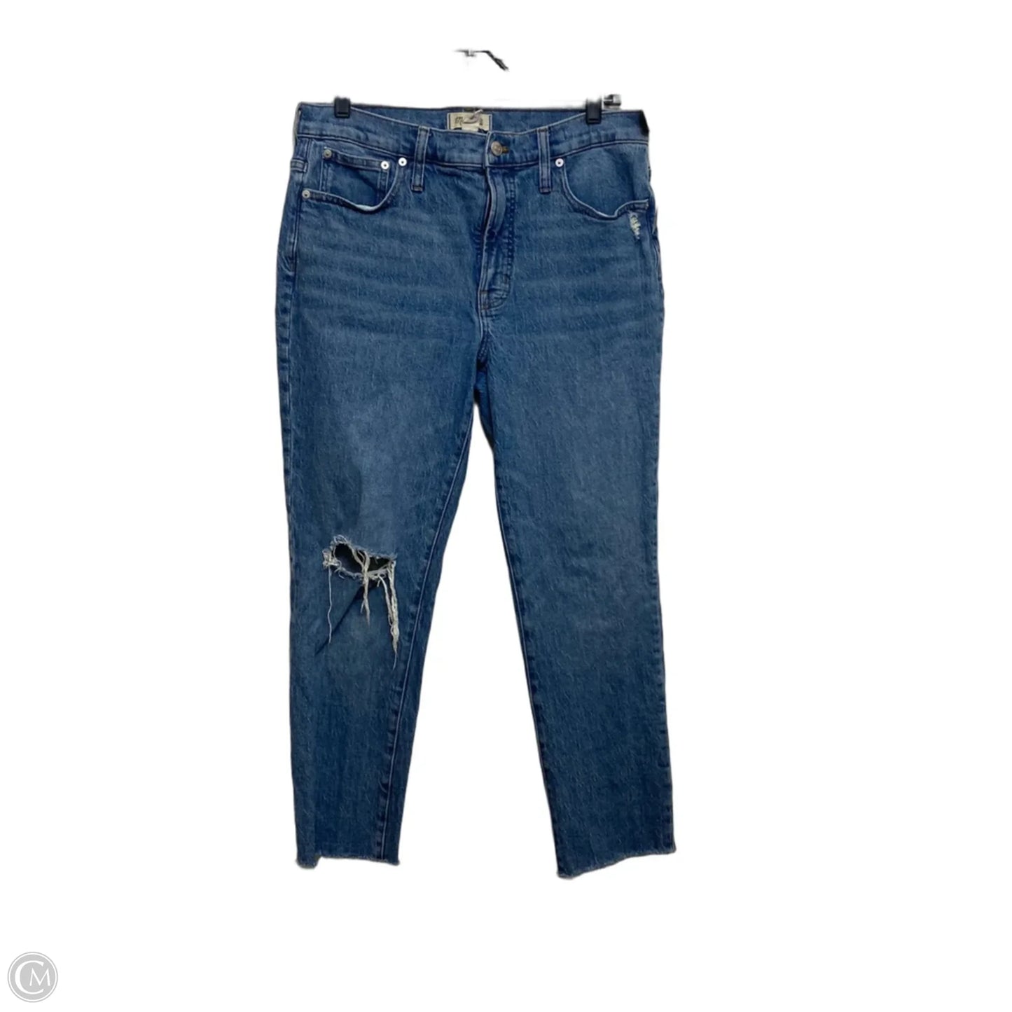Jeans Straight By Madewell In Blue Denim, Size: 10