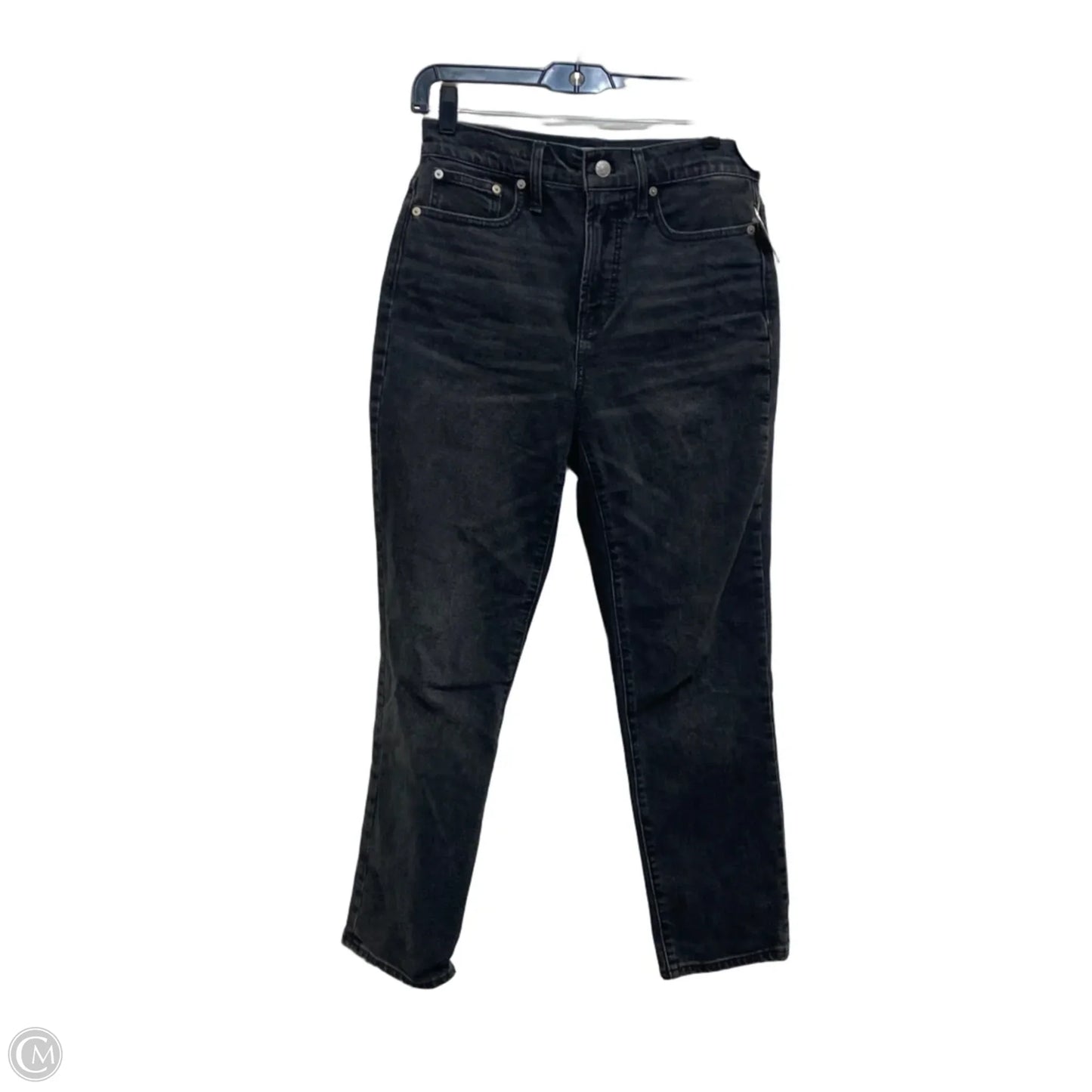 Jeans Straight By Madewell In Black Denim, Size: 2