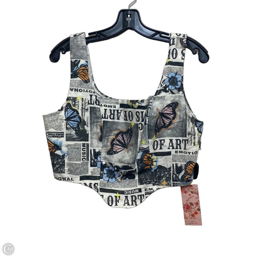 Top Sleeveless By Shein In Black & White, Size: Xl
