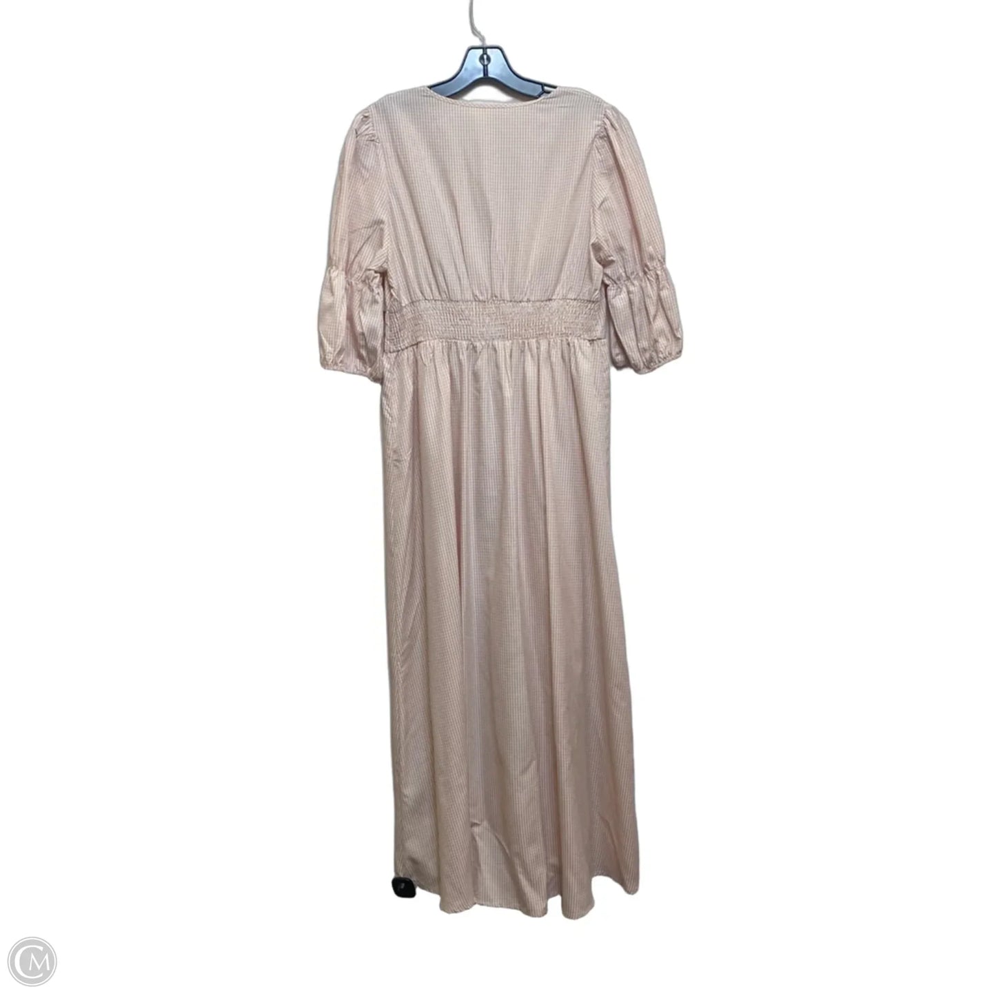 Dress Casual Maxi By Shein In Pink & White, Size: L
