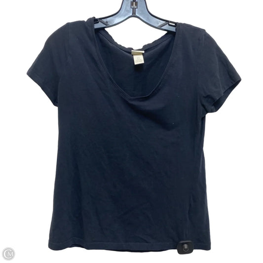 Top Short Sleeve By H&m In Black, Size: M