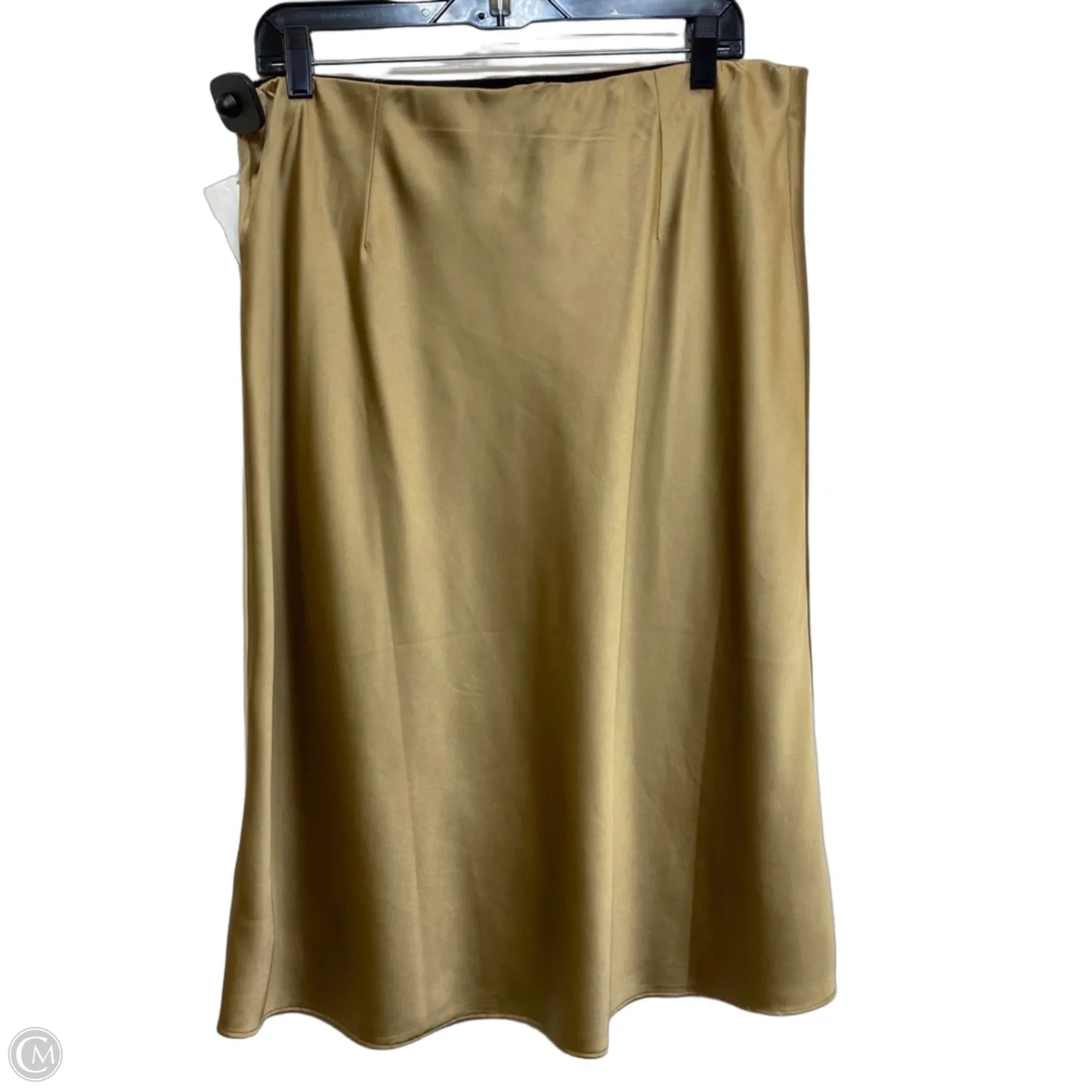 Skirt Midi By The Drop In Gold, Size: Xl