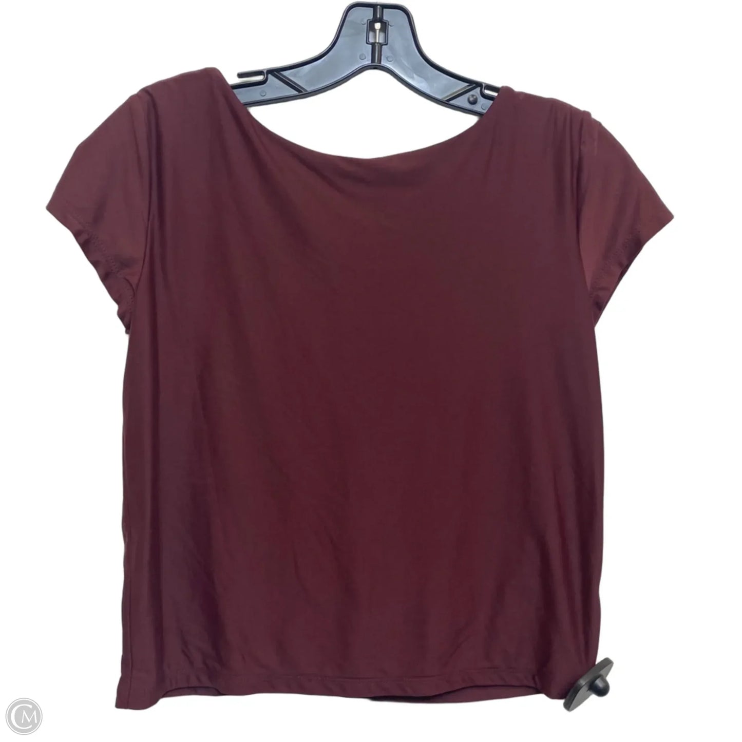 Top Short Sleeve By Wild Fable In Maroon, Size: L