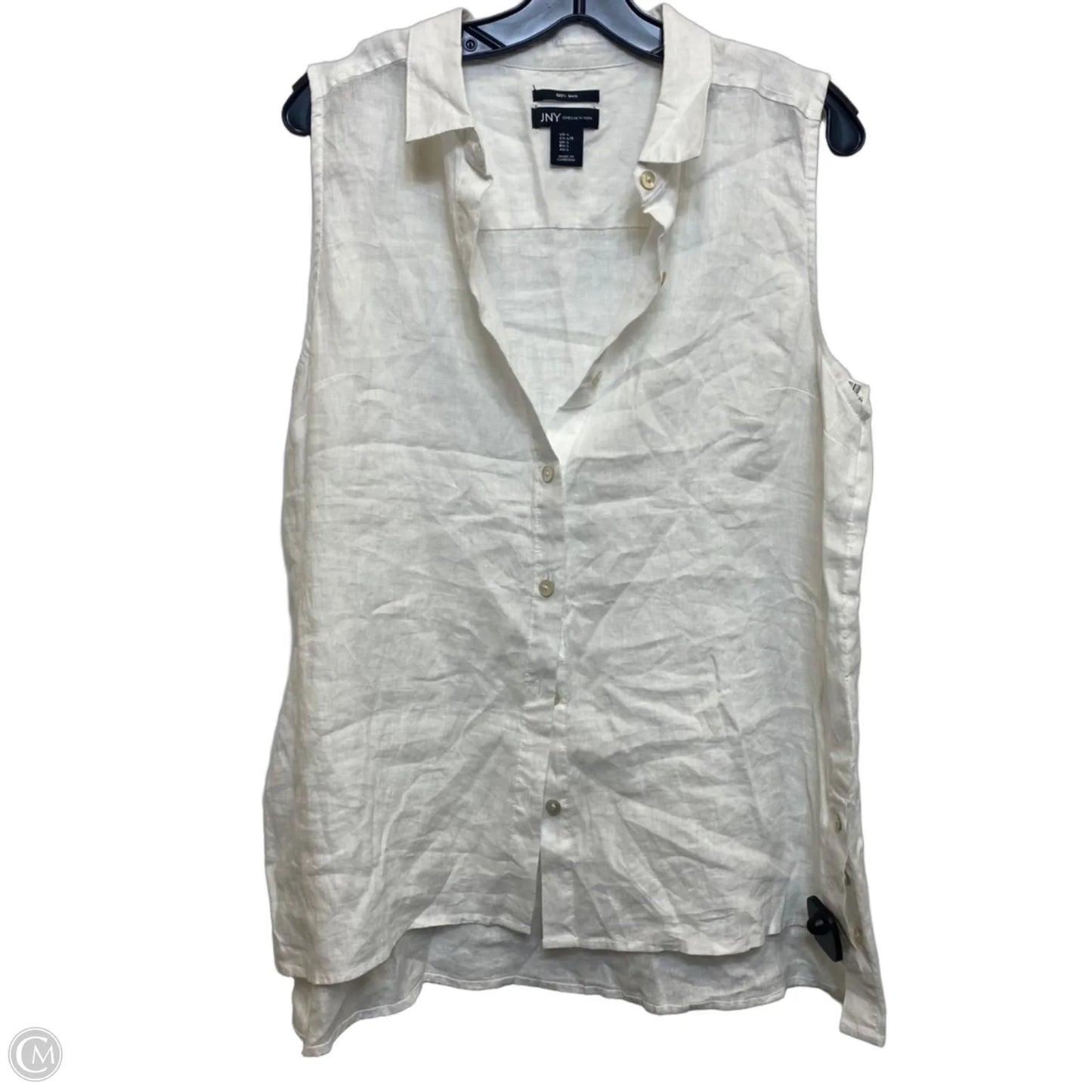 Top Sleeveless By Jones New York In White, Size: L