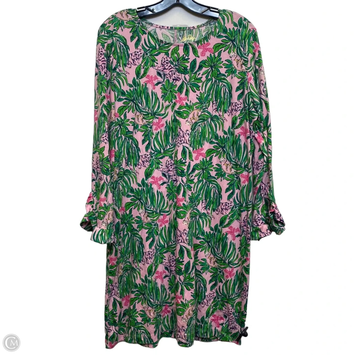 Dress Designer By Lilly Pulitzer In Green & Pink, Size: Xl