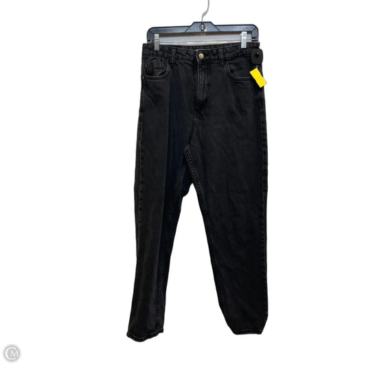 Jeans Straight By Zara In Black Denim, Size: M