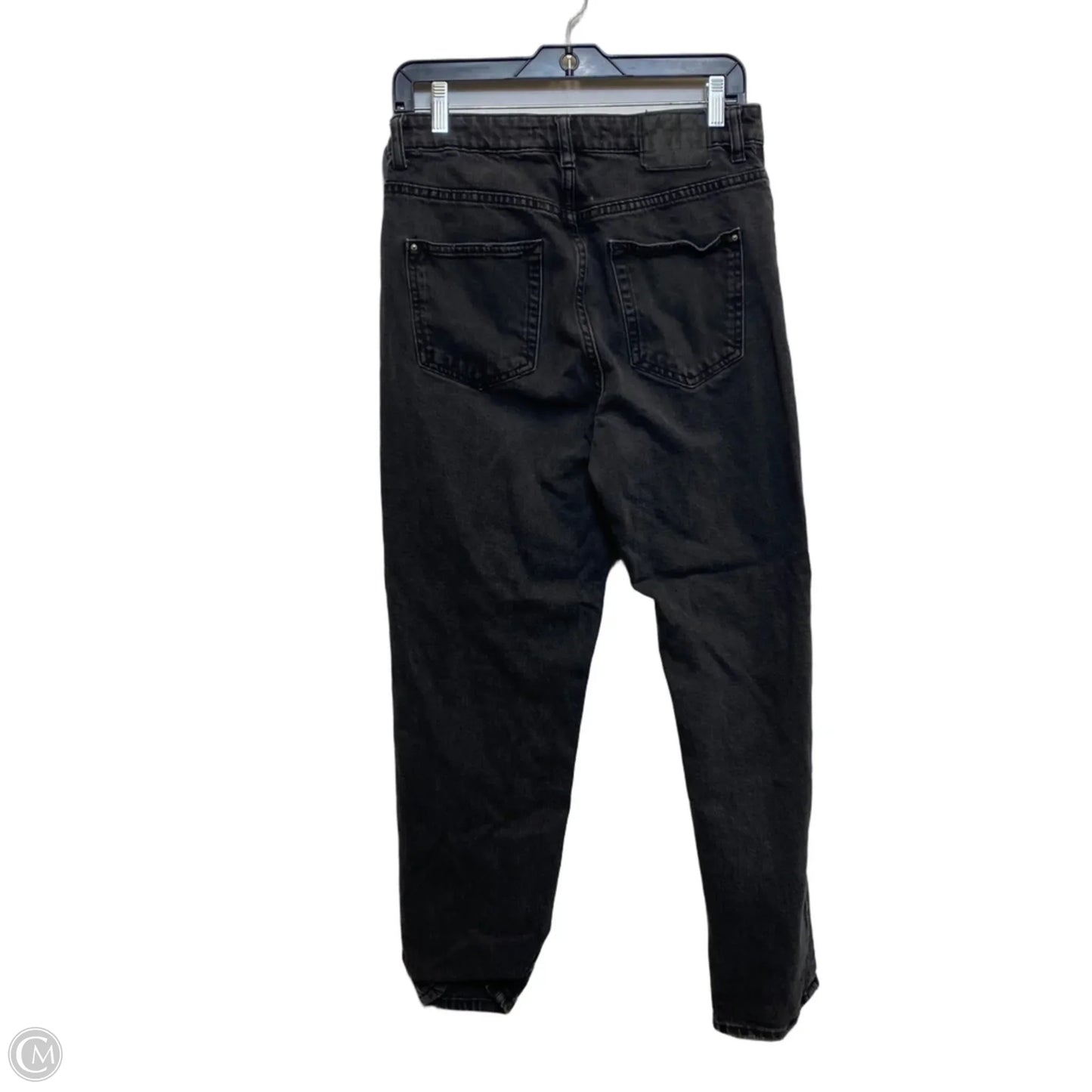 Jeans Straight By Zara In Black Denim, Size: M