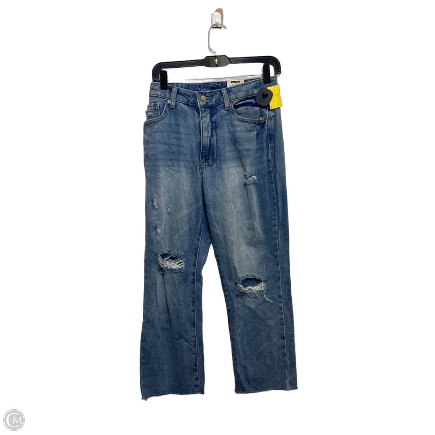 Jeans Cropped By Time And Tru In Blue Denim, Size: 12