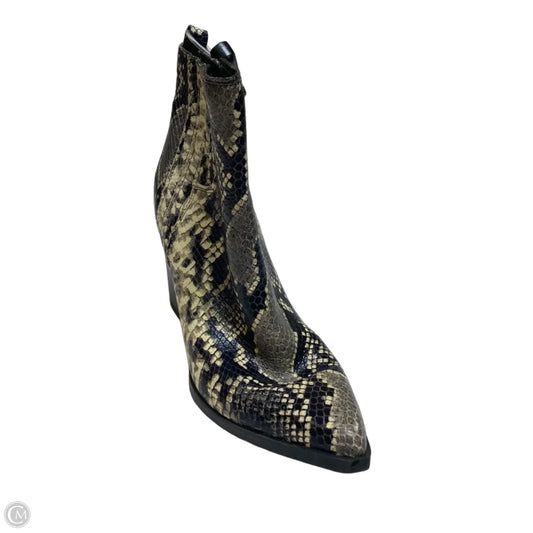 Boots Ankle Heels By Marc Fisher In Snakeskin Print, Size: 9