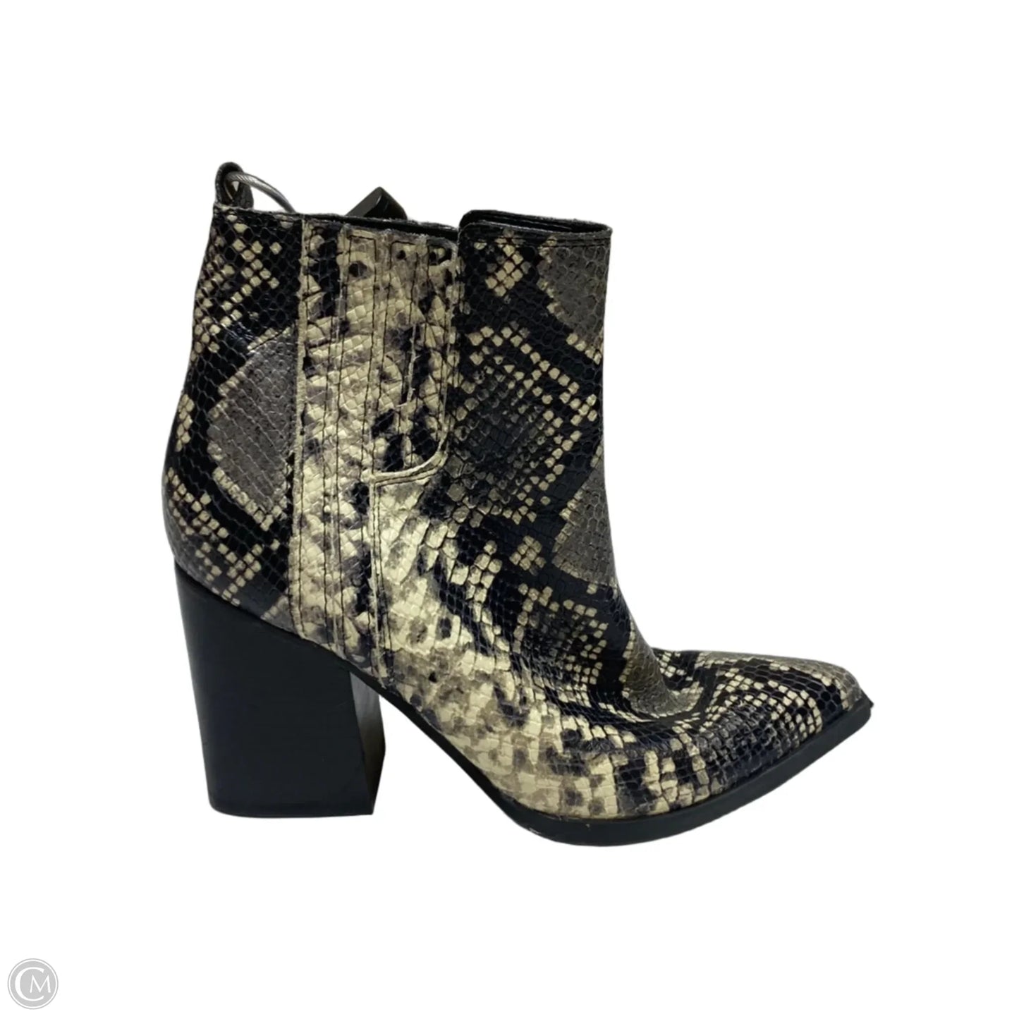 Boots Ankle Heels By Marc Fisher In Snakeskin Print, Size: 9