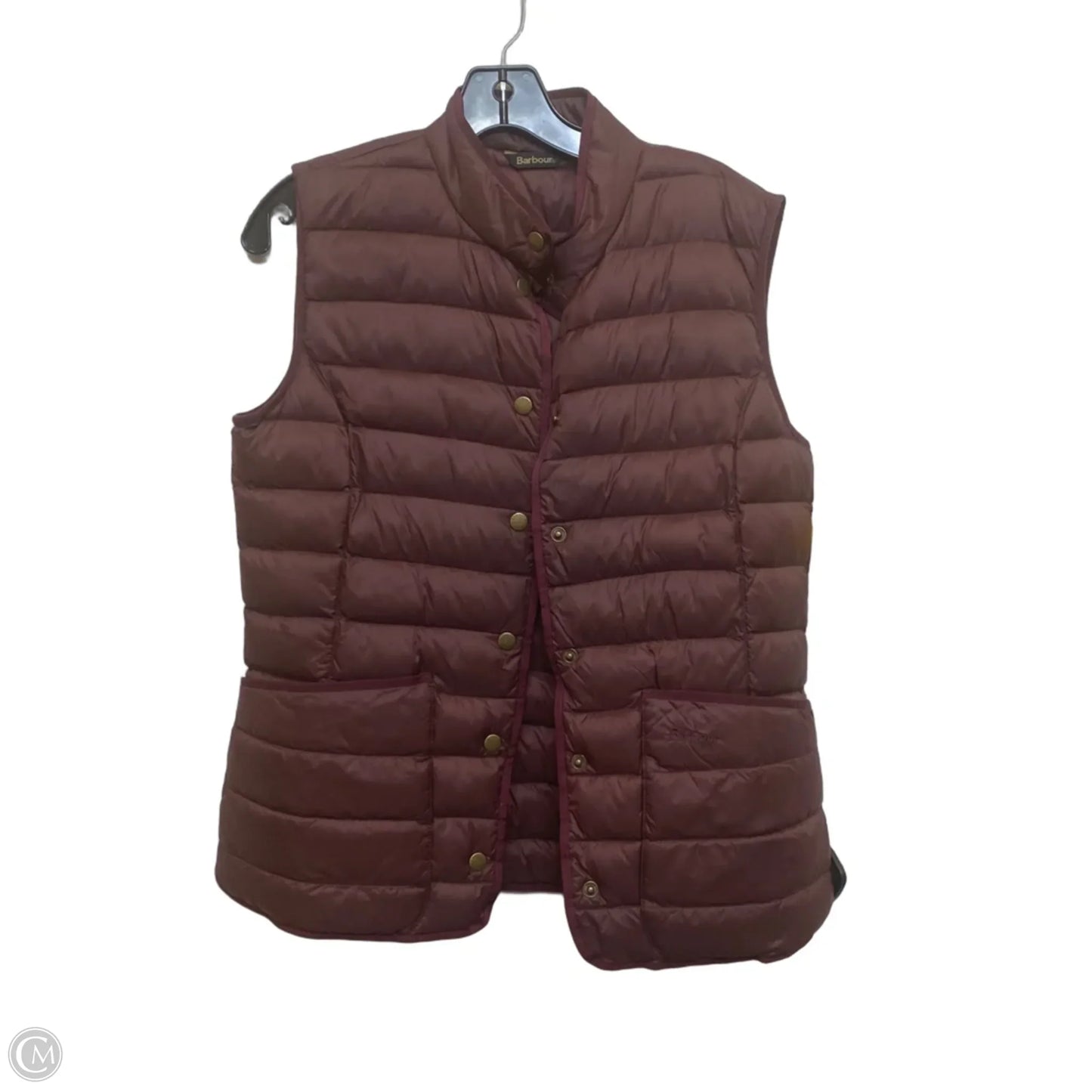 Vest Puffer & Quilted By Barbour In Maroon, Size: M
