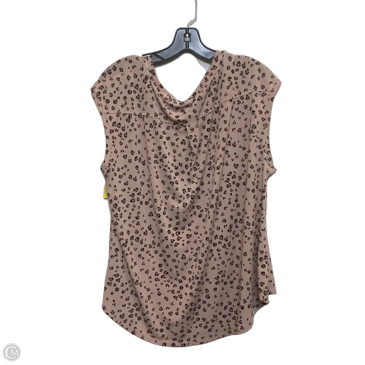 Top Short Sleeve By Elle In Animal Print, Size: Xl