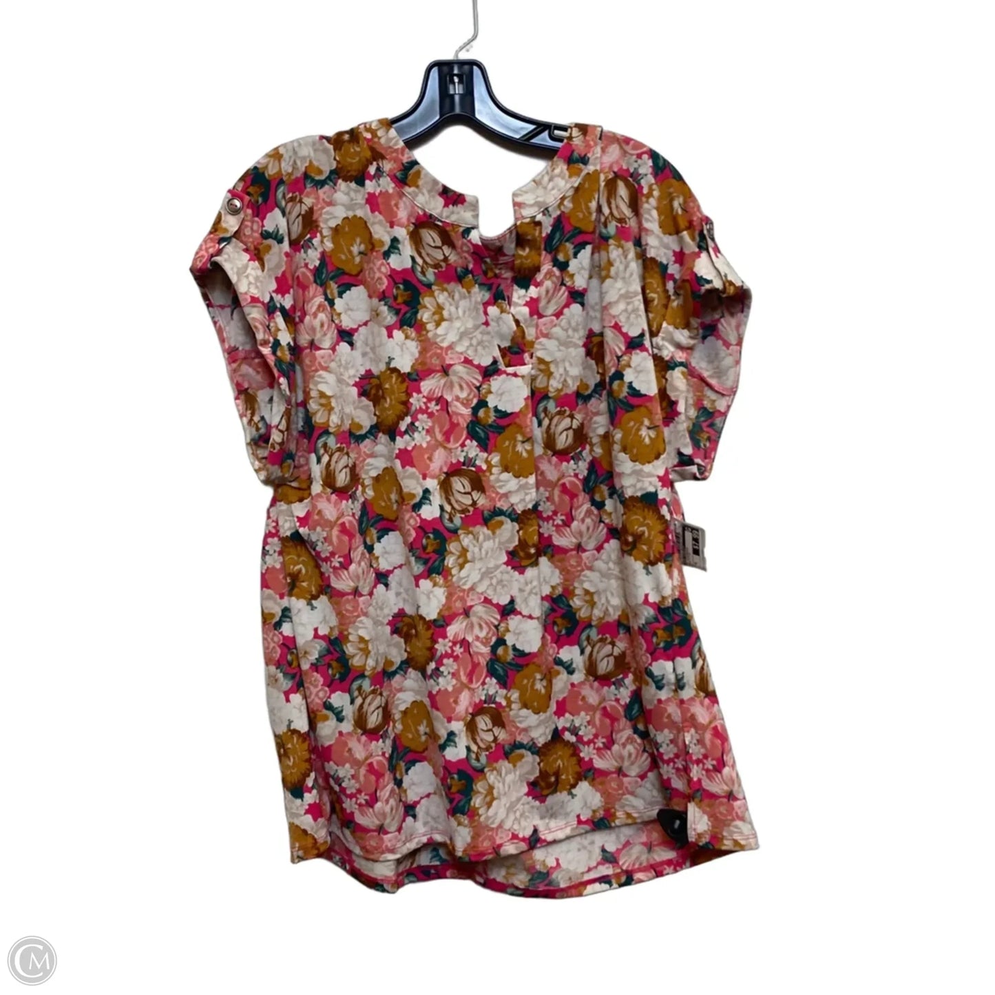 Top Sleeveless By Dear Scarlett In Brown & Pink, Size: Xl