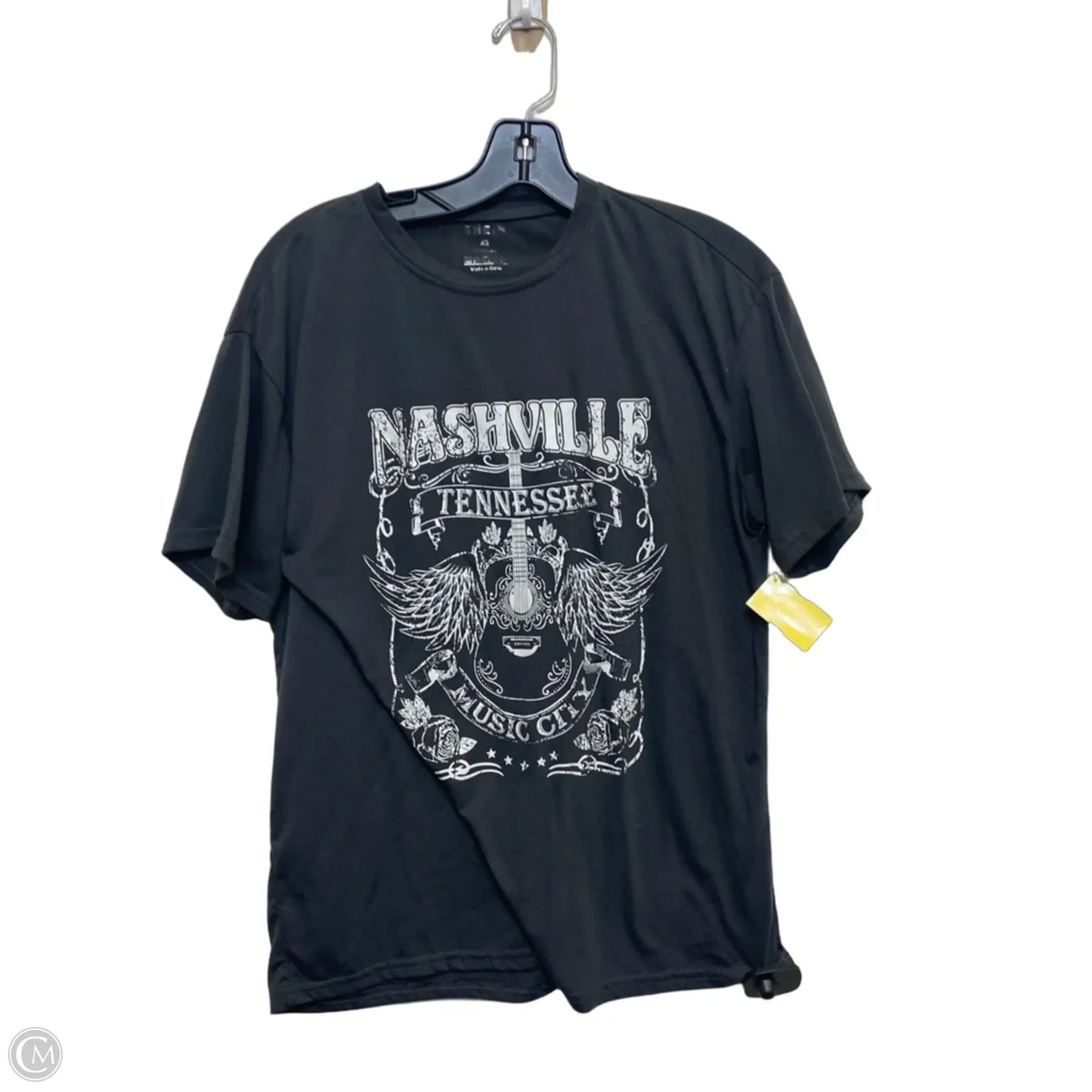 Top Short Sleeve Basic By Shein In Grey, Size: Xs