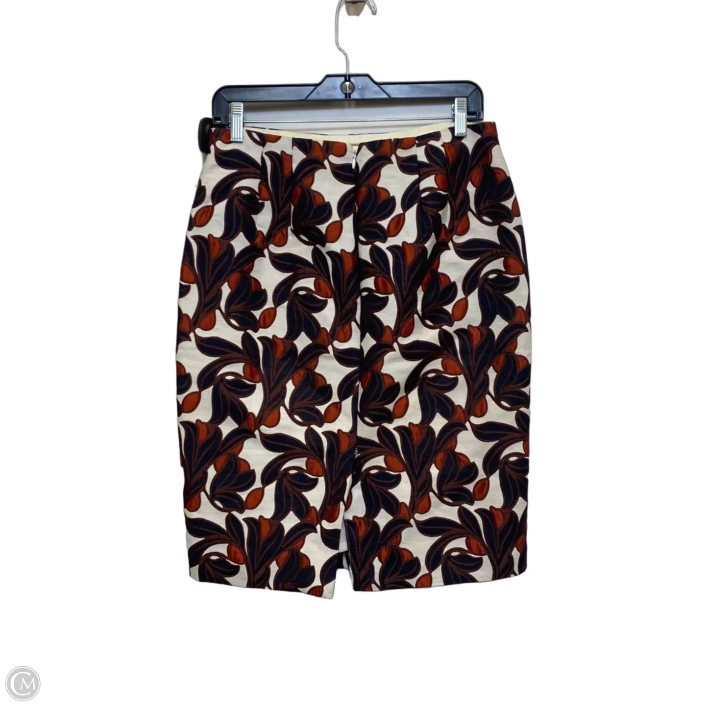 Skirt Mini & Short By Ann Taylor In Cream & Orange, Size: S