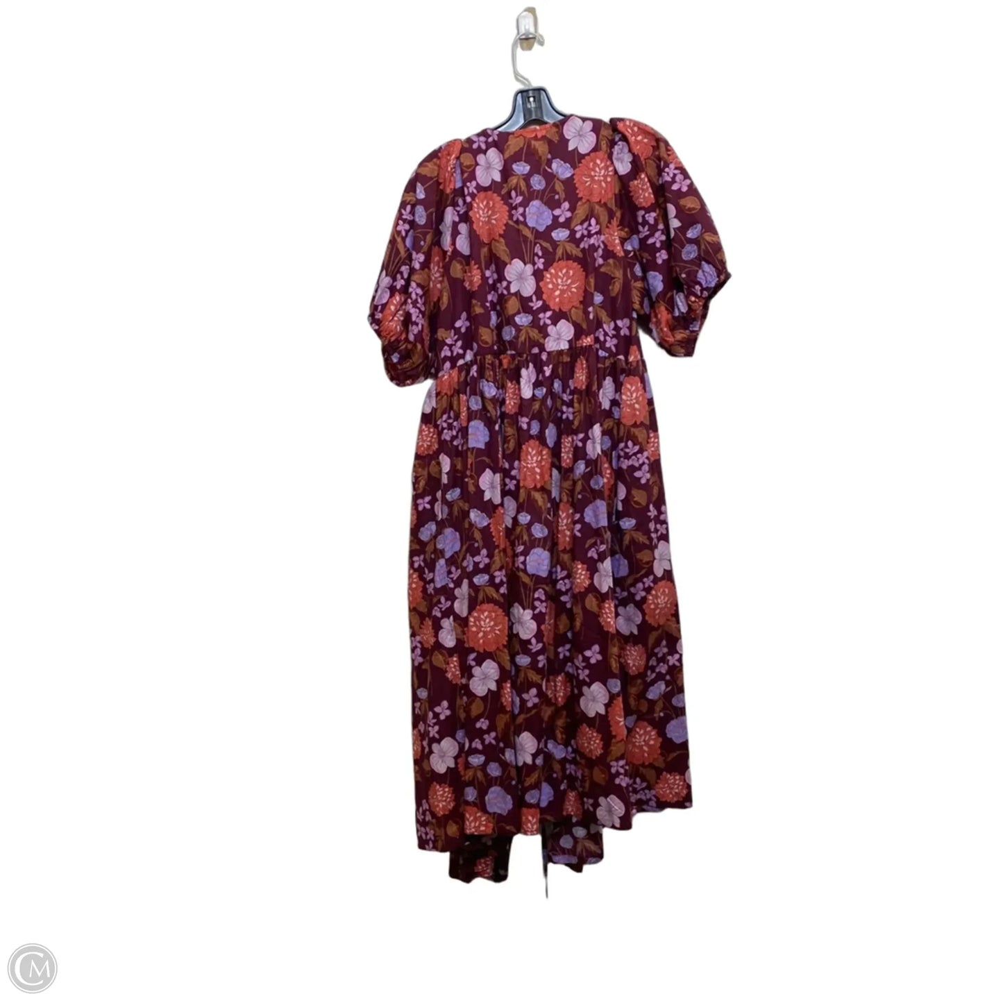 Dress Casual Midi By Tea In Brown & Red, Size: L