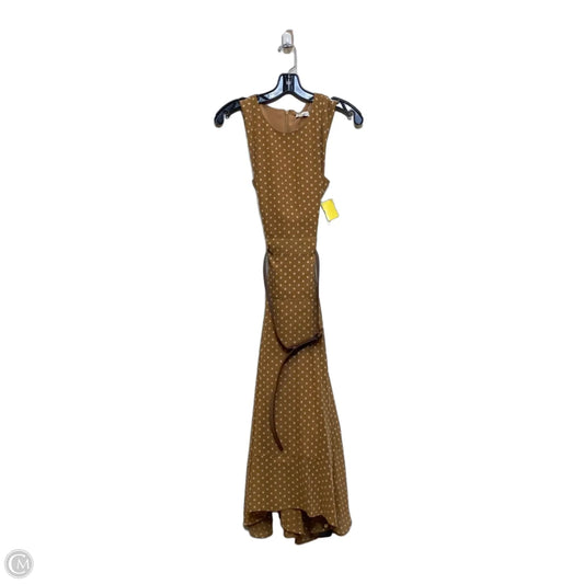 Dress Casual Midi By Calvin Klein In Brown, Size: M