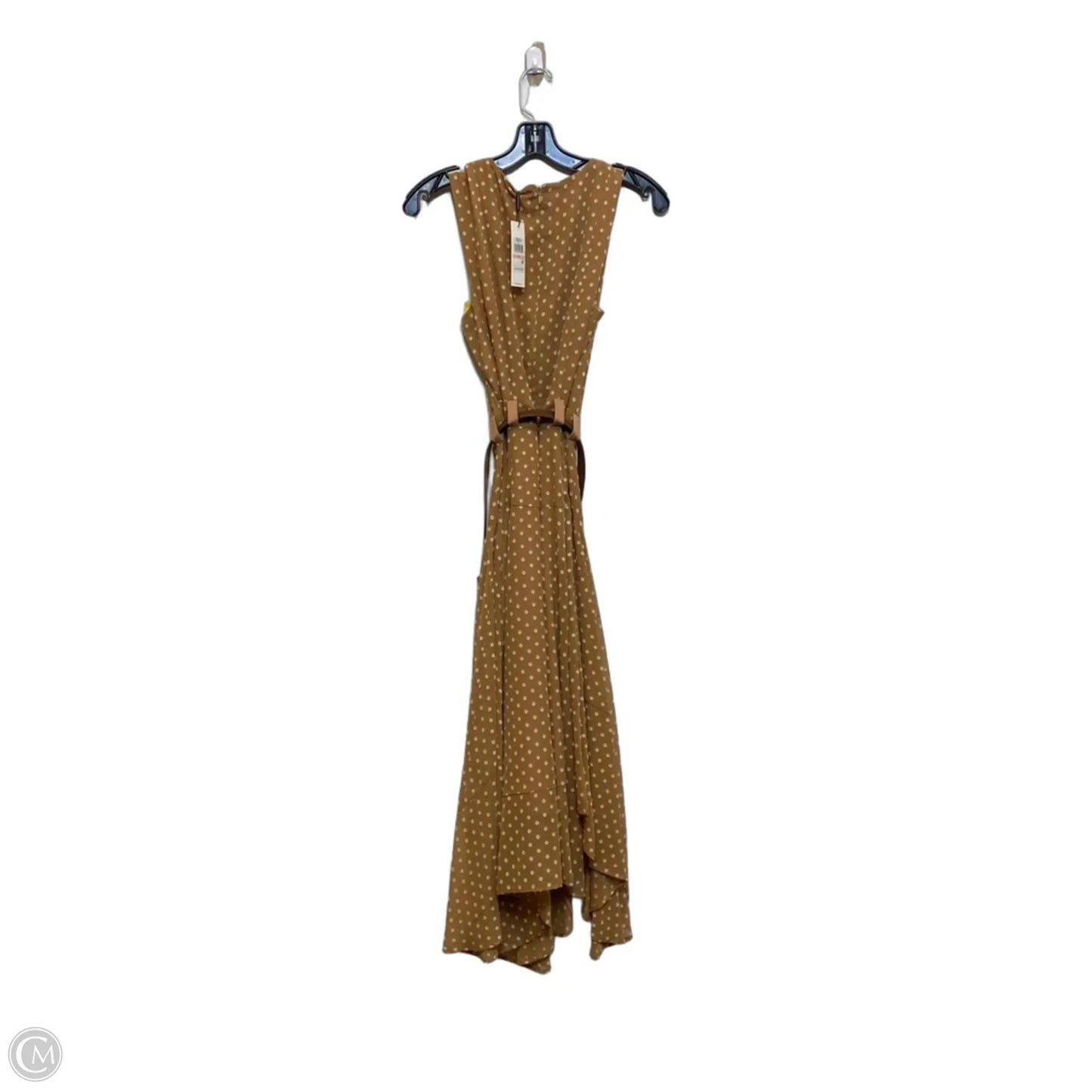 Dress Casual Midi By Calvin Klein In Brown, Size: M