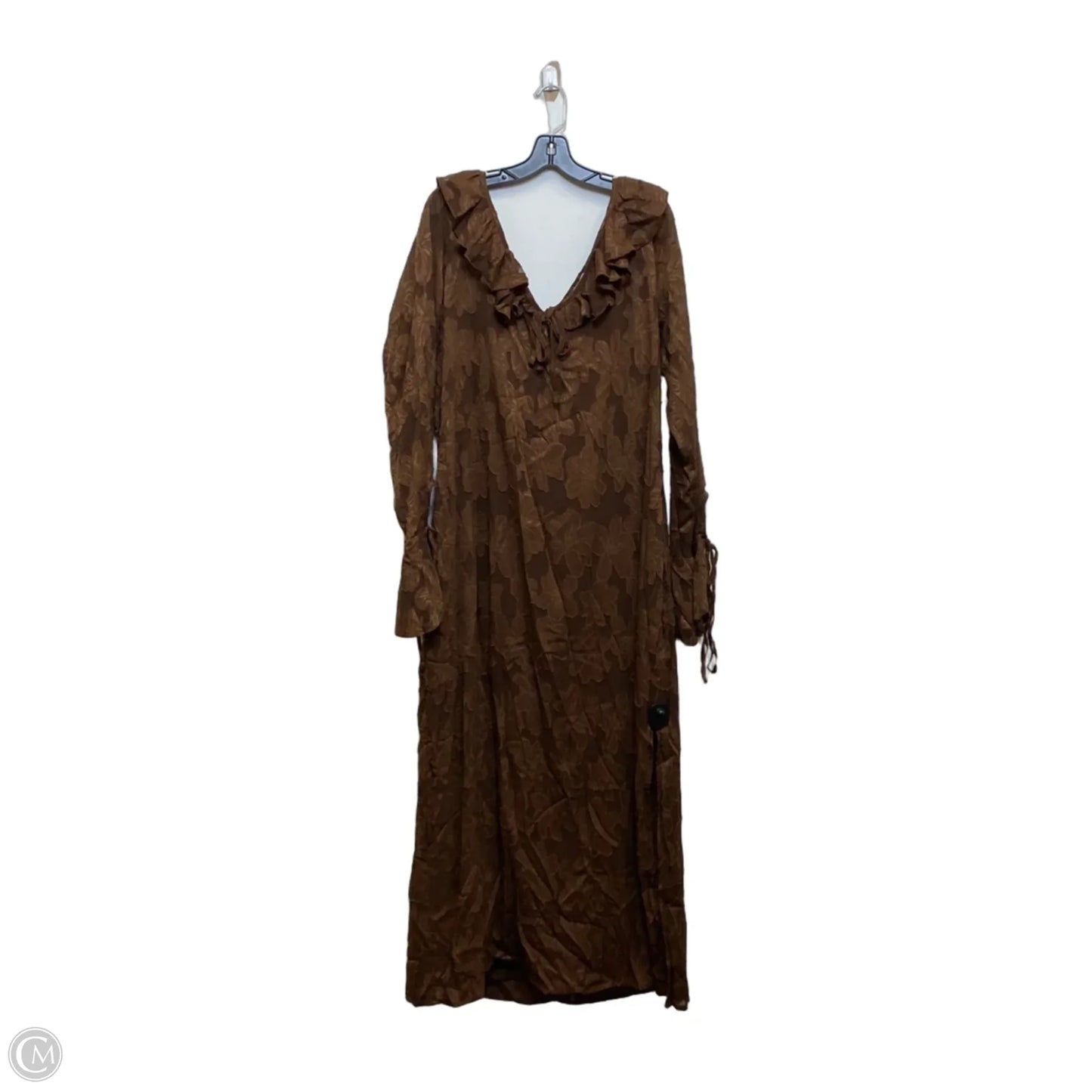 Dress Casual Maxi By Boohoo Boutique In Brown, Size: 3x