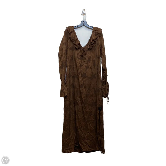 Dress Casual Maxi By Boohoo Boutique In Brown, Size: 3x