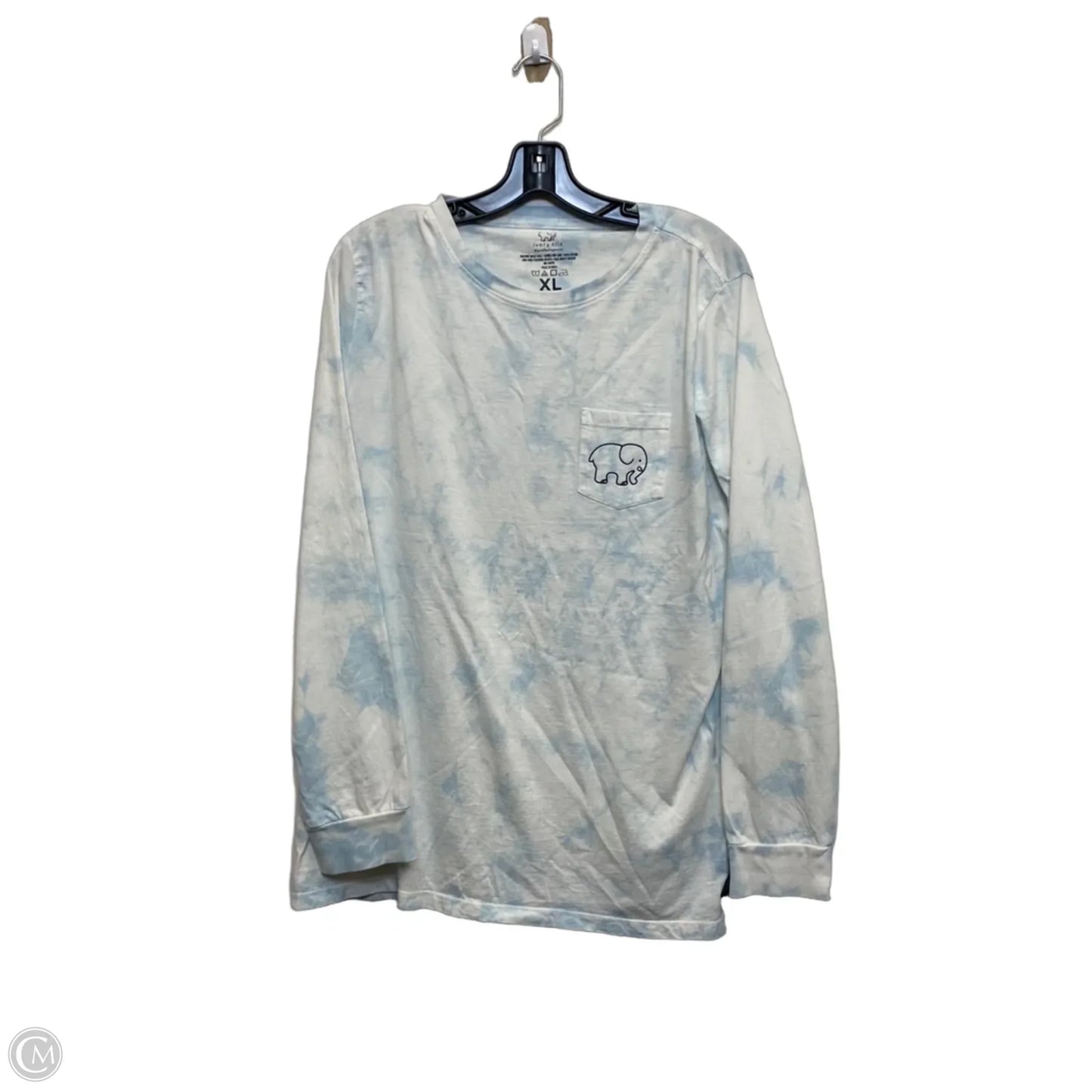 Top Long Sleeve By Ivory Ella In Blue, Size: Xl