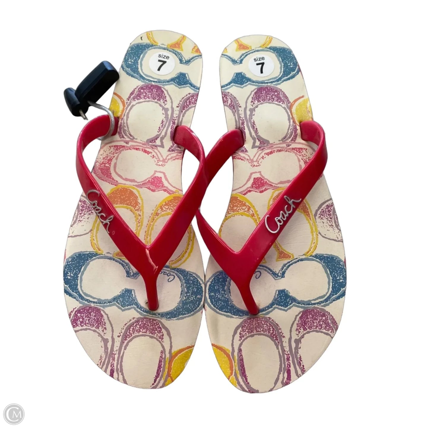 Sandals Designer By Coach In Pink, Size: 7