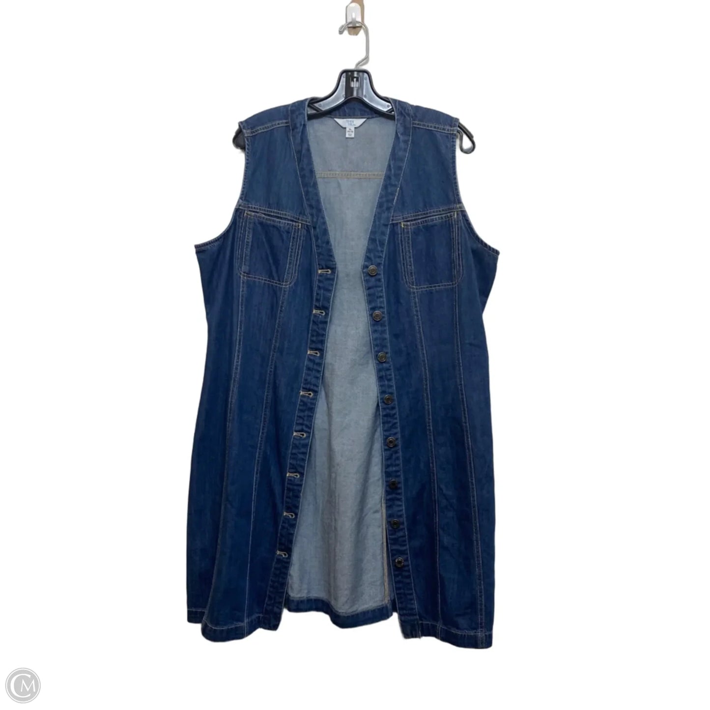 Dress Casual Short By Time And Tru In Blue Denim, Size: Xl