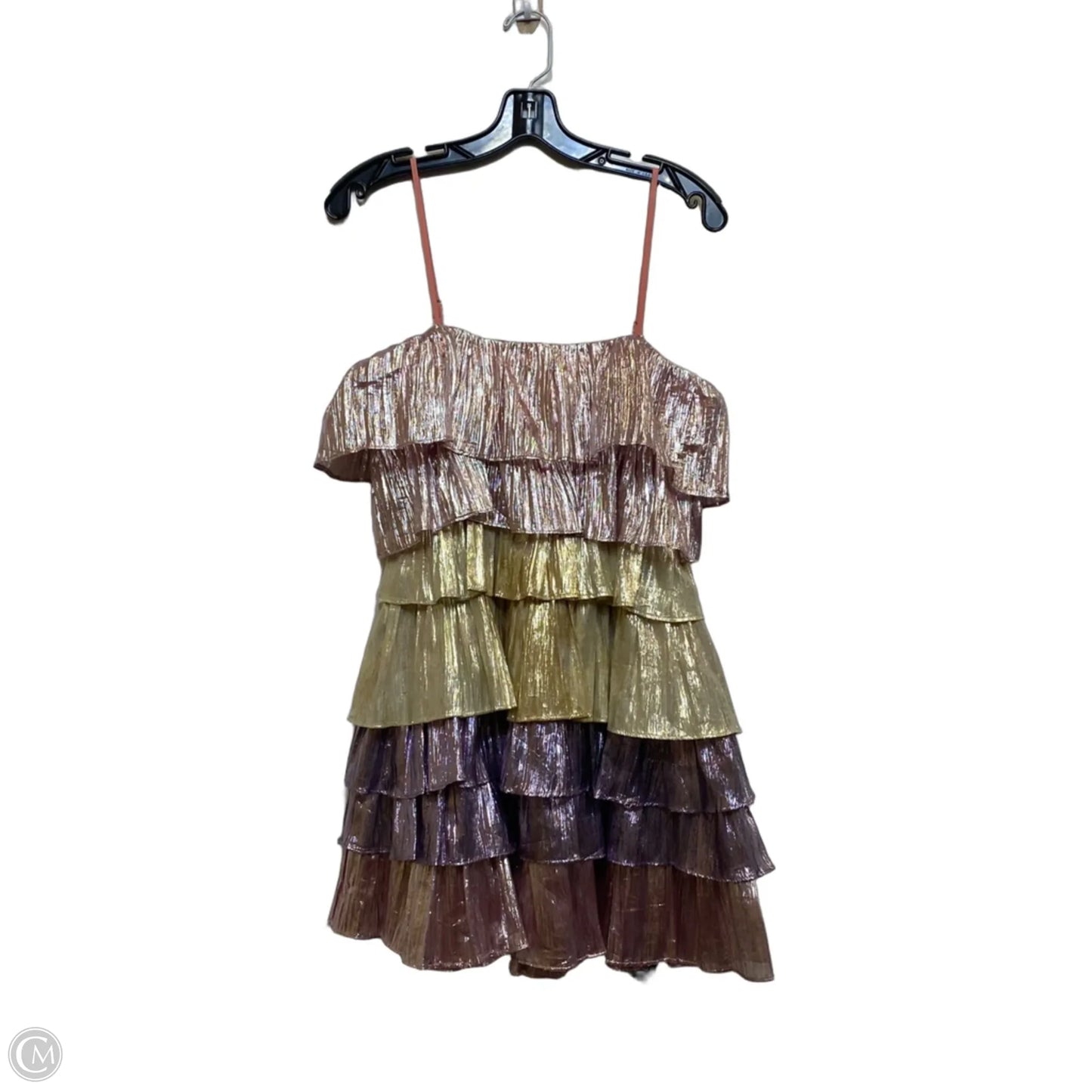 Dress Party Short By Collective In Purple & Yellow, Size: S