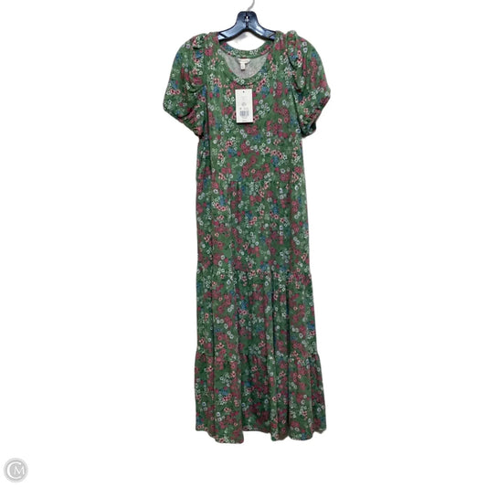 Dress Casual Maxi By Crown And Ivy In Green & Pink, Size: L