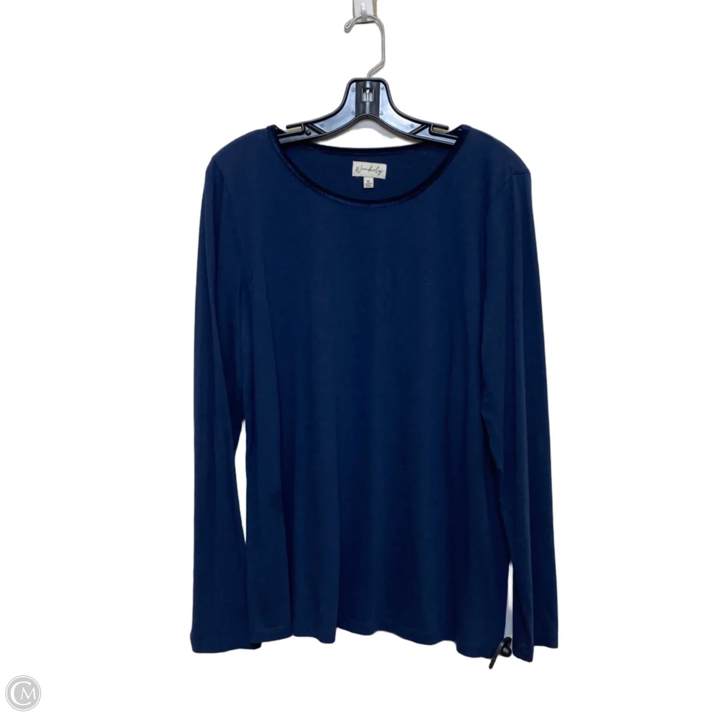 Top Long Sleeve By Wonderly In Blue, Size: Xl
