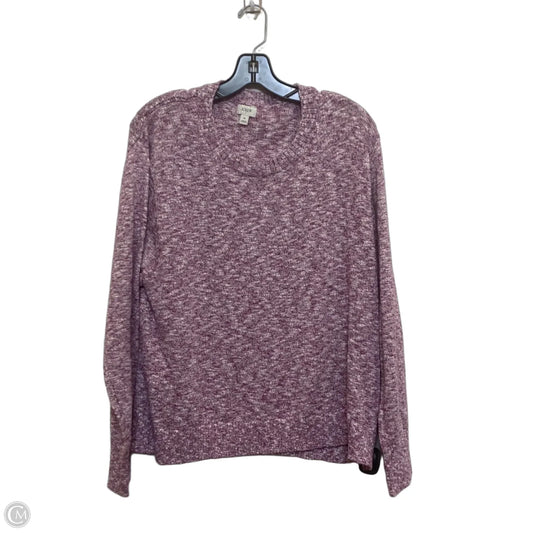 Sweater By J. Crew In Purple & White, Size: Xl