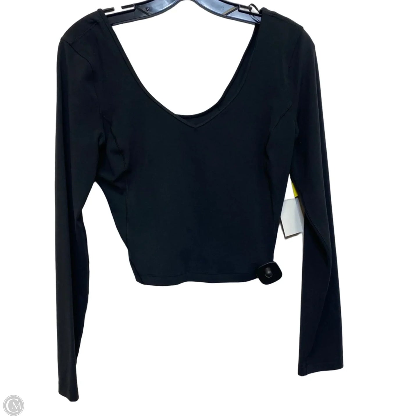 Athletic Top Long Sleeve Crewneck Designer By Lululemon In Black, Size: S