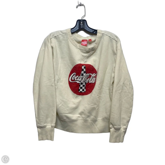 Sweatshirt Crewneck By Coca Cola In Cream, Size: Xl
