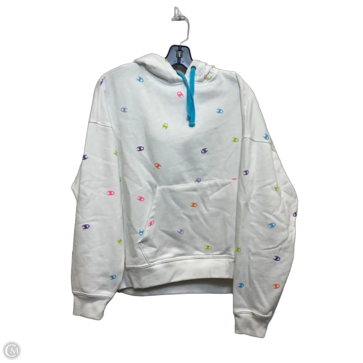 Athletic Sweatshirt Hoodie By Champion In White, Size: Xl