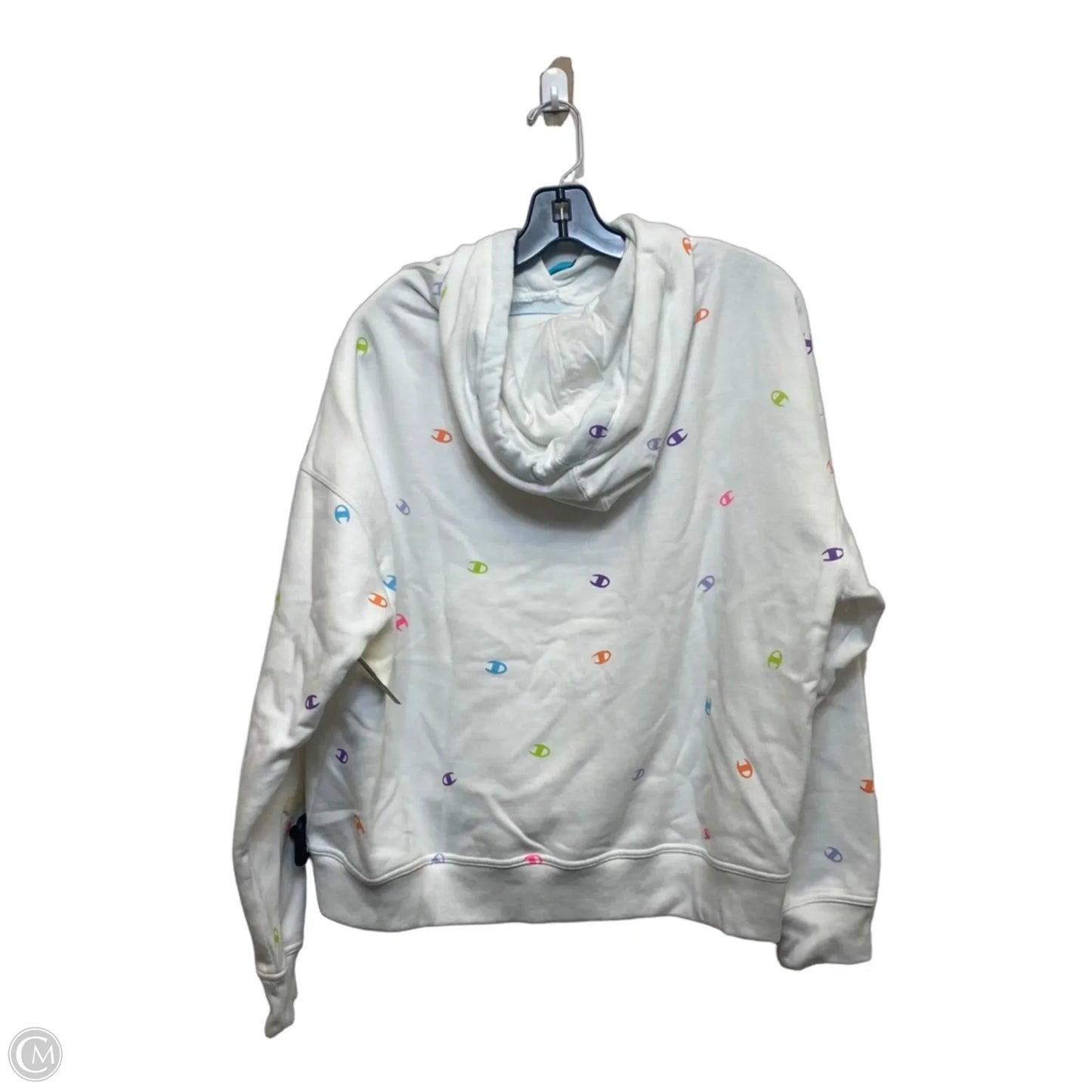 Athletic Sweatshirt Hoodie By Champion In White, Size: Xl