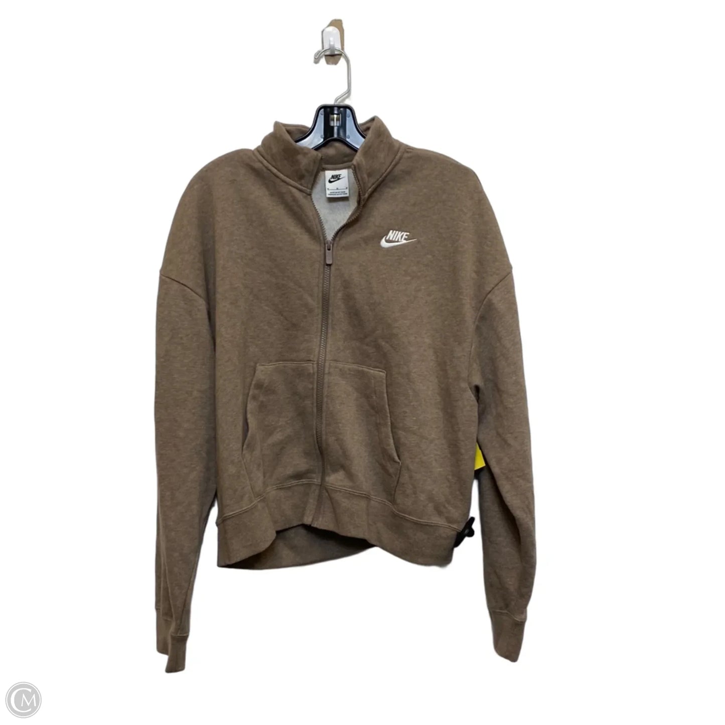Athletic Jacket By Nike Apparel In Brown, Size: M