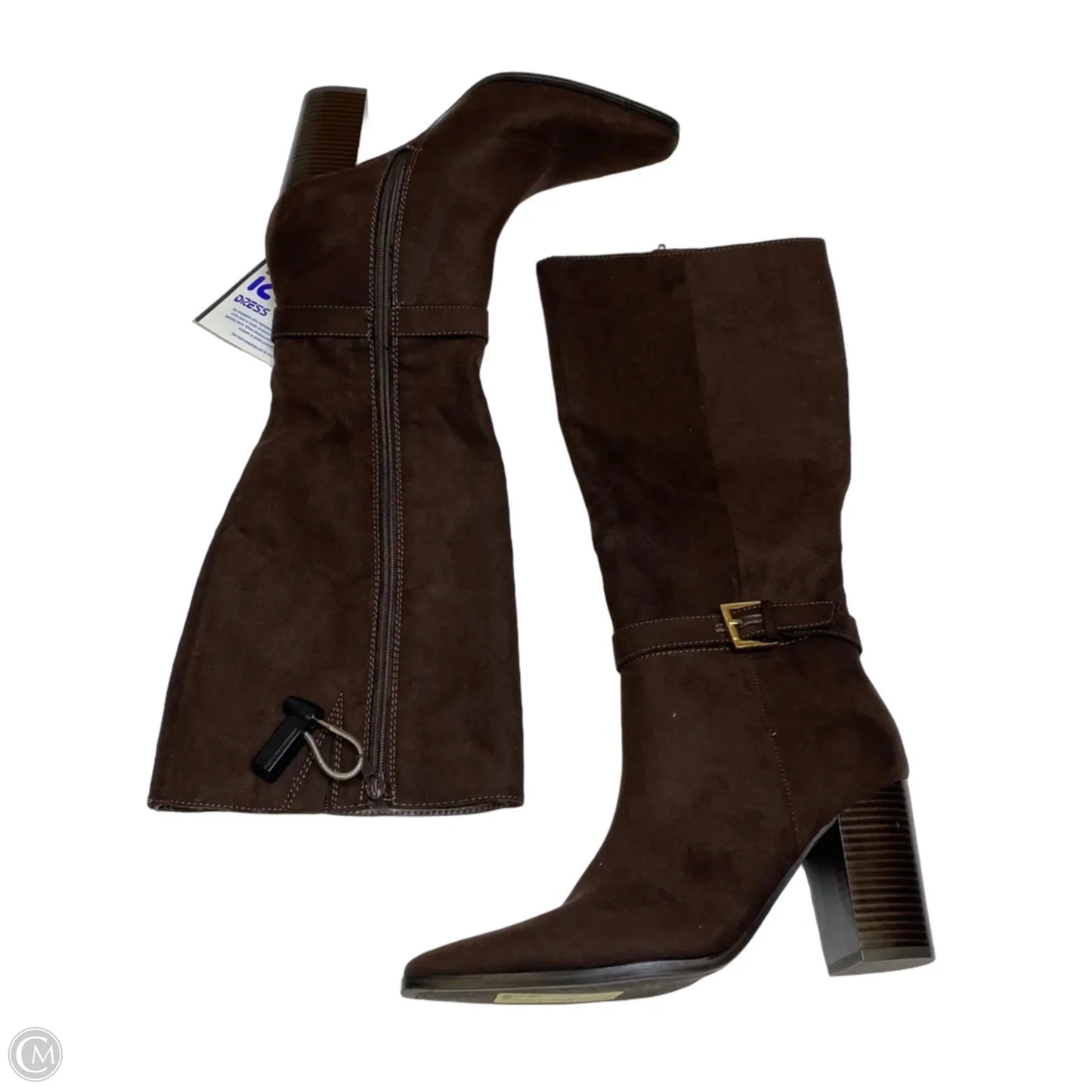 Boots Knee Heels By Unisa In Brown, Size: 8