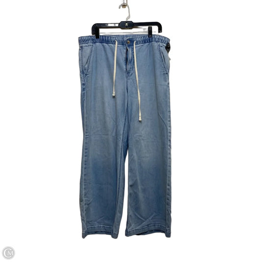 Jeans Wide Leg By American Eagle In Blue Denim, Size: 12