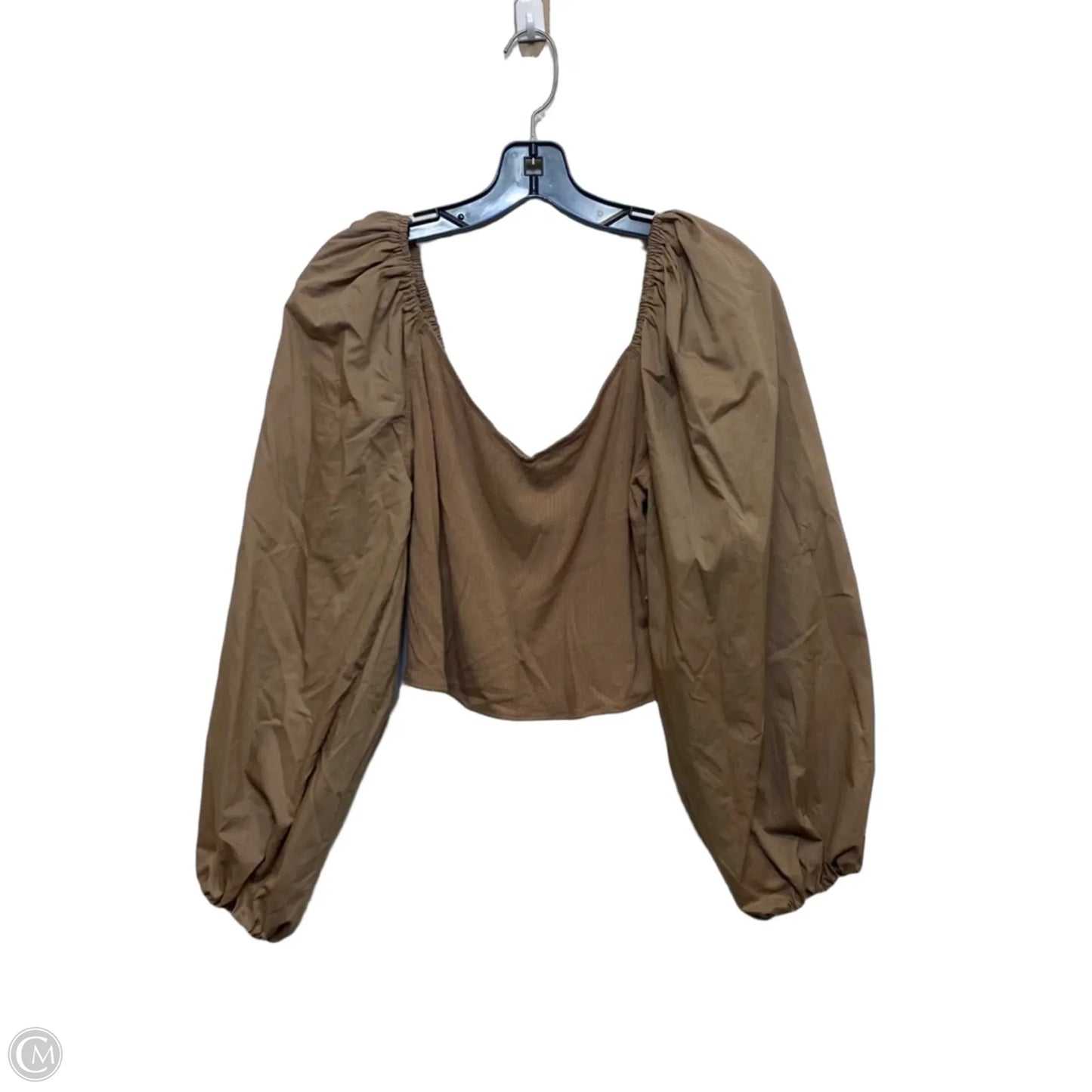 Top 3/4 Sleeve By Abercrombie And Fitch In Tan, Size: Xl