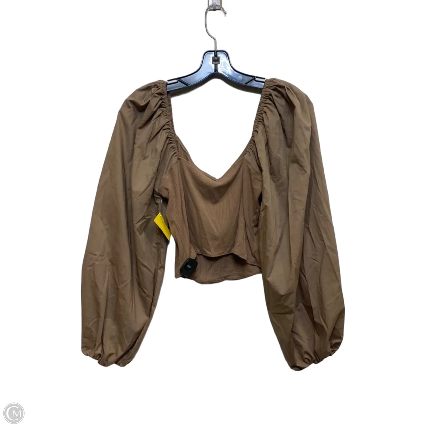 Top 3/4 Sleeve By Abercrombie And Fitch In Tan, Size: Xl