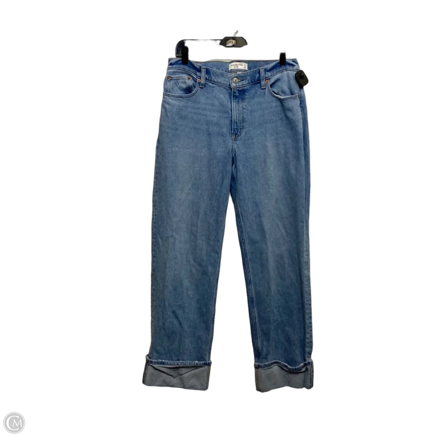 Jeans Straight By Abercrombie And Fitch In Blue Denim, Size: 8