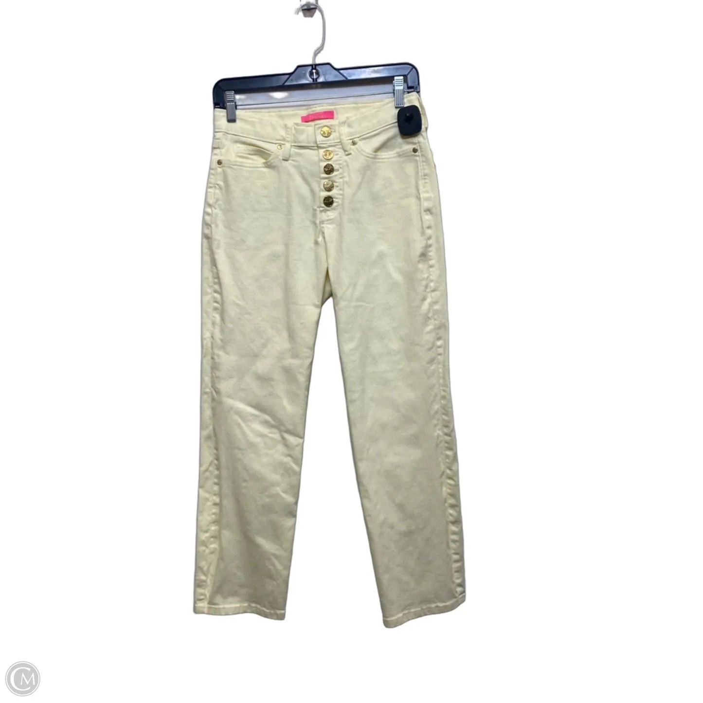 Jeans Designer By Lilly Pulitzer In Yellow Denim, Size: 4