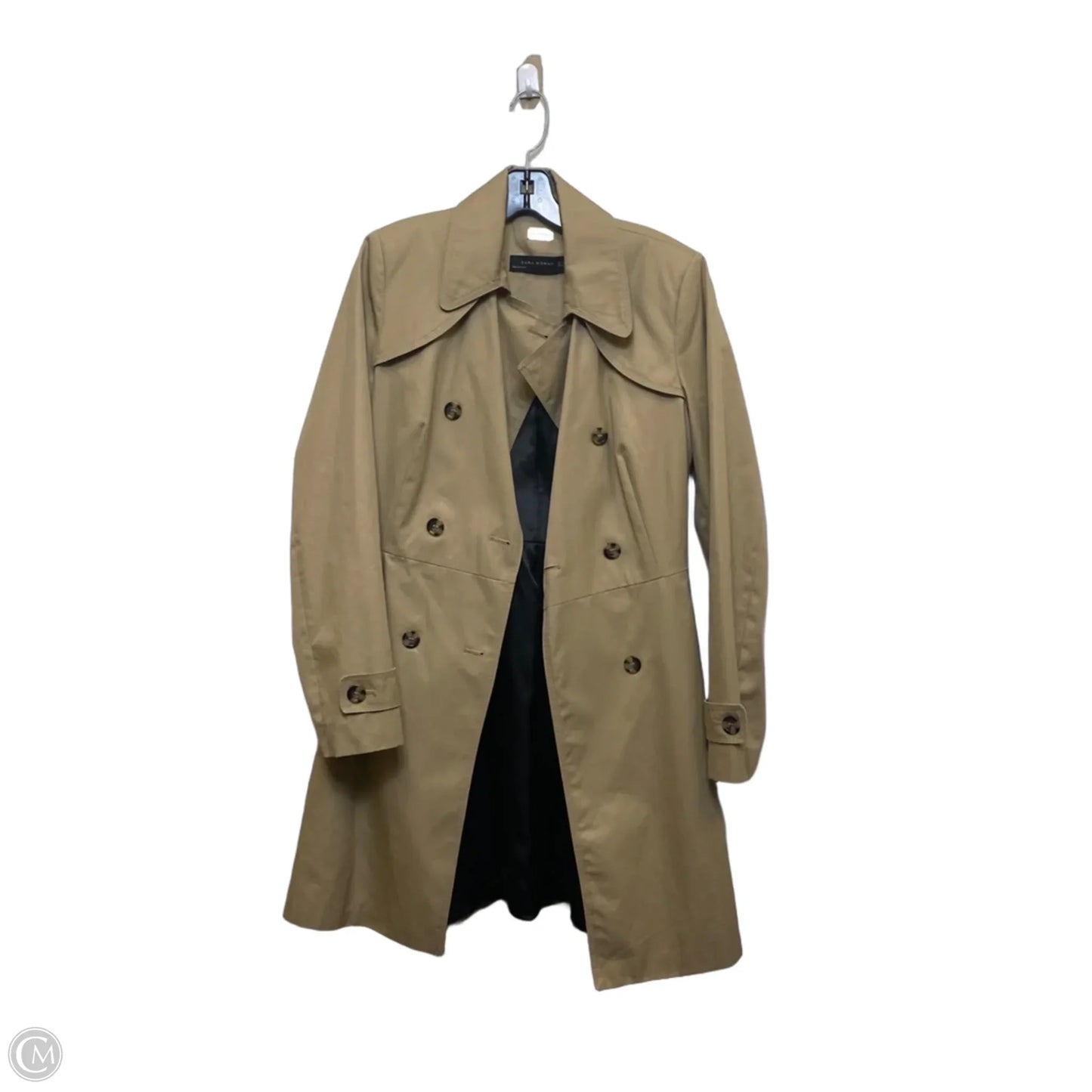 Coat Trench Coat By Zara Women In Tan, Size: L