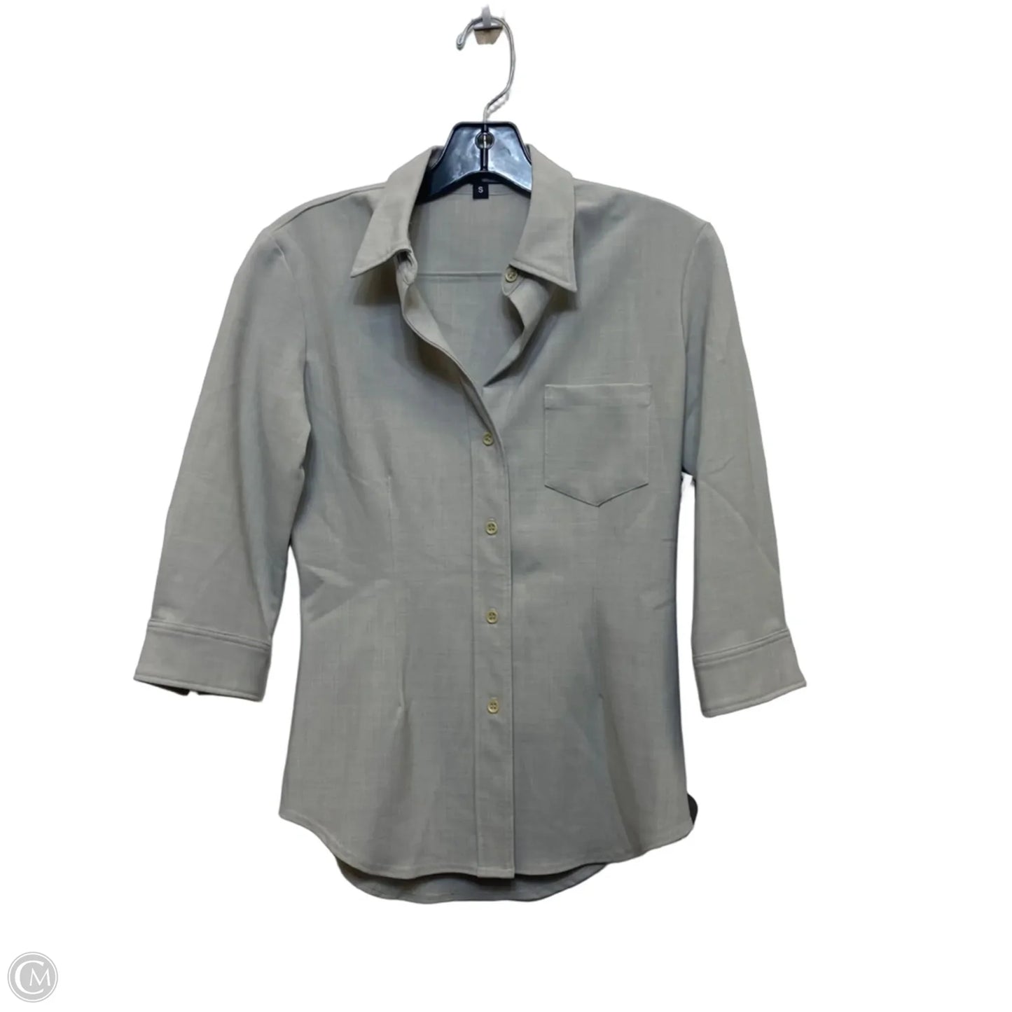 Top 3/4 Sleeve By Theory In Grey, Size: S
