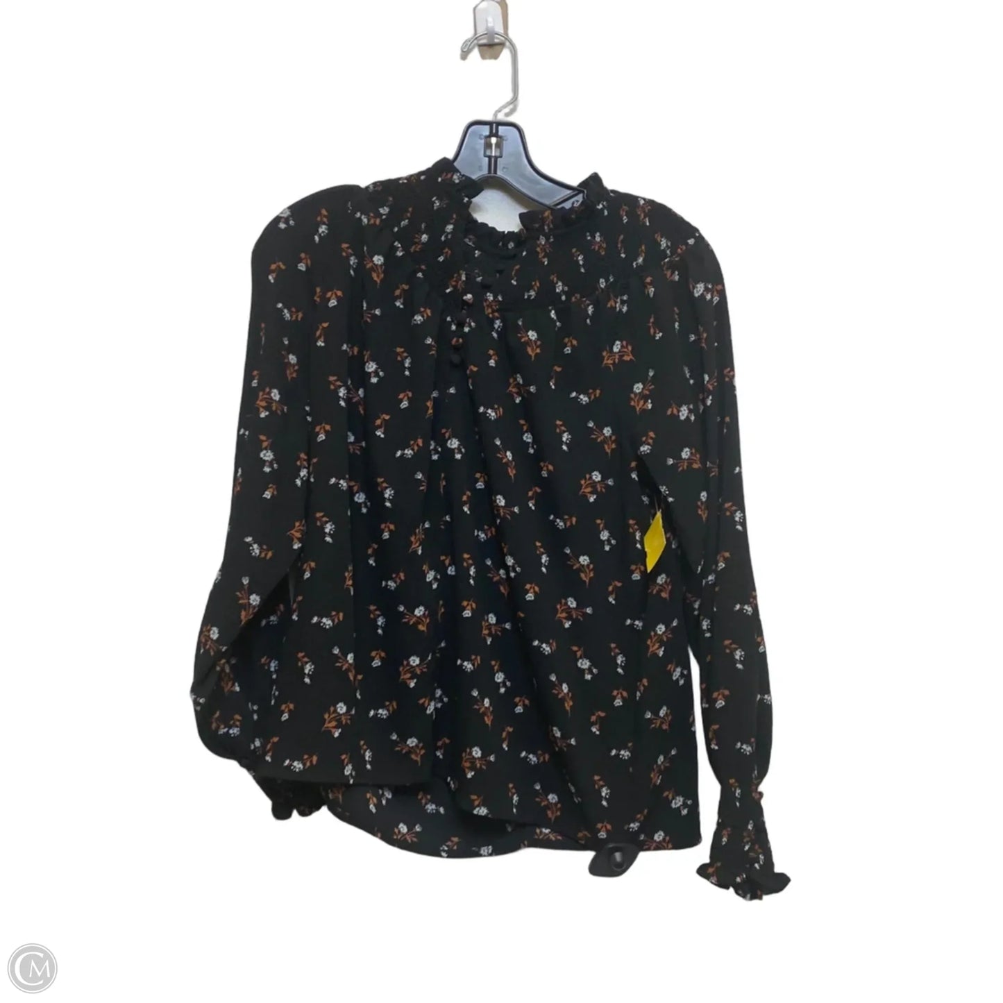 Top Long Sleeve By Madewell In Black & Orange, Size: Xs